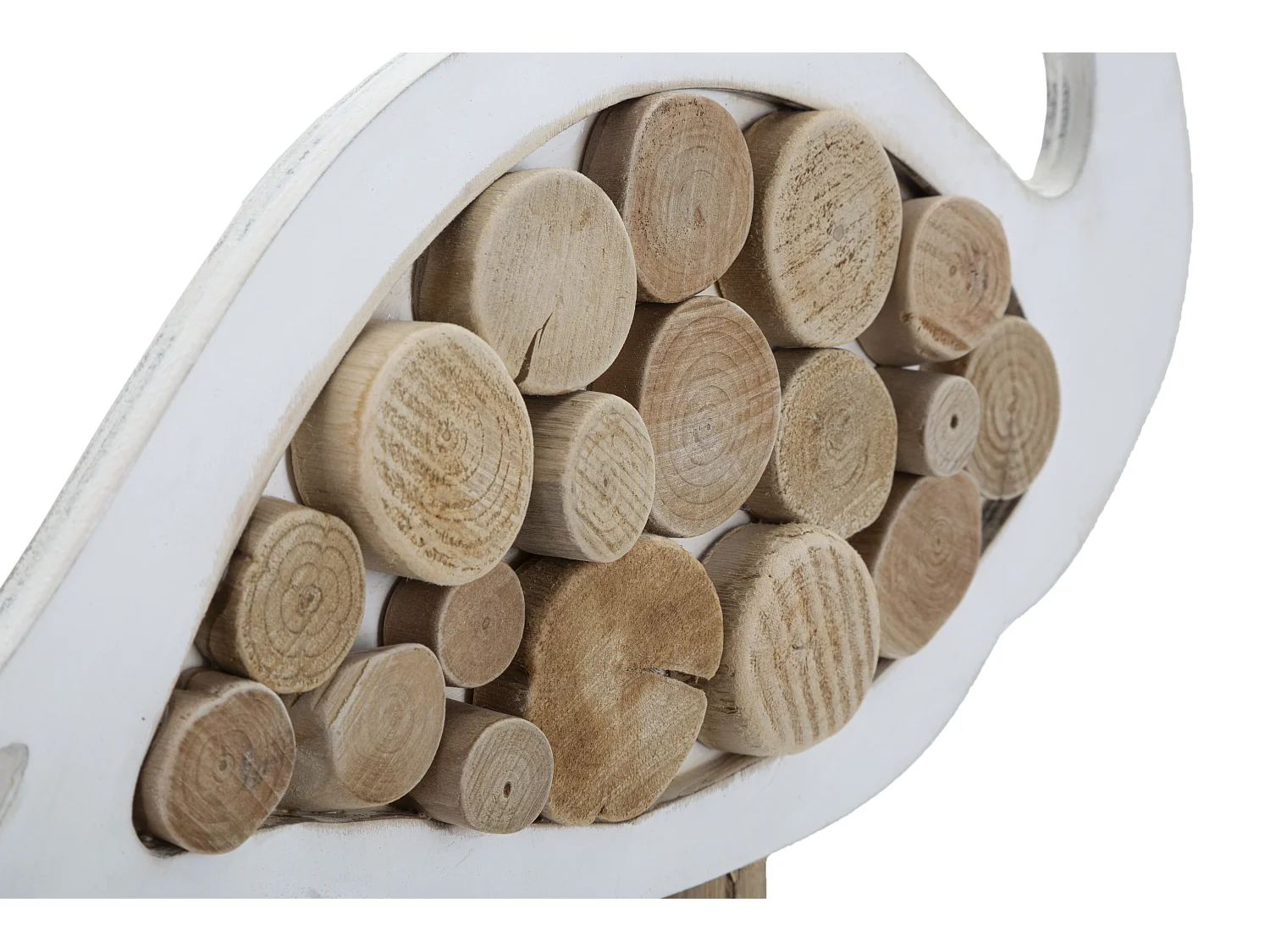 Fenicottero in legno marrone cm 31x9x56