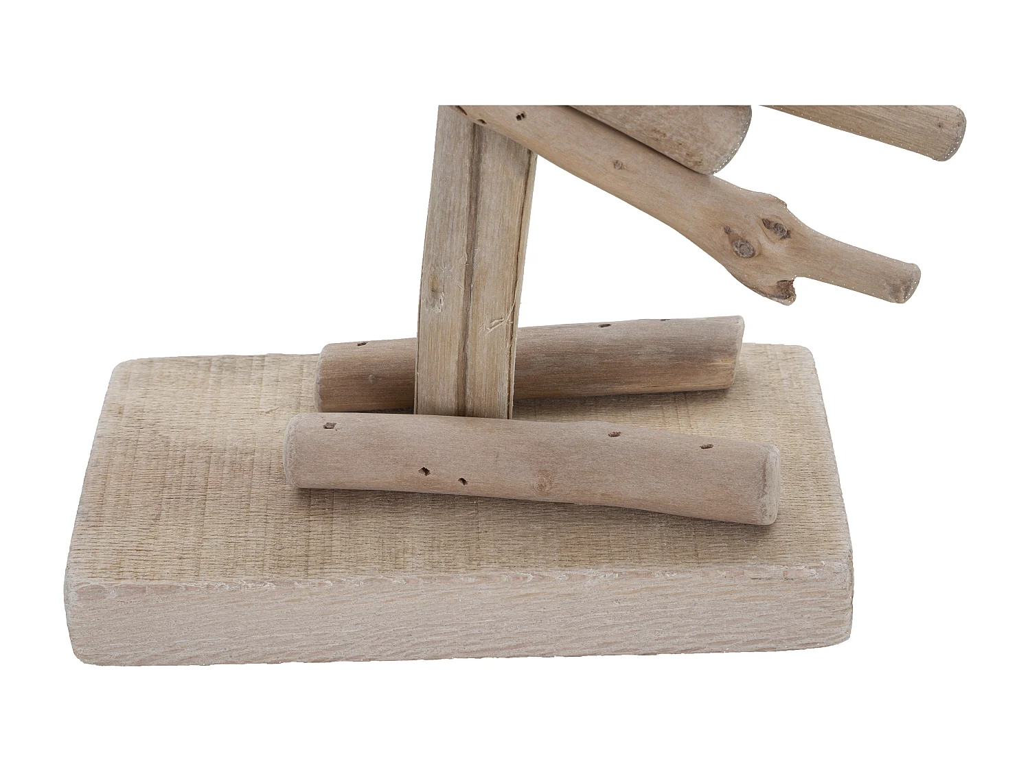 Fenicottero in legno marrone cm 31x9x56