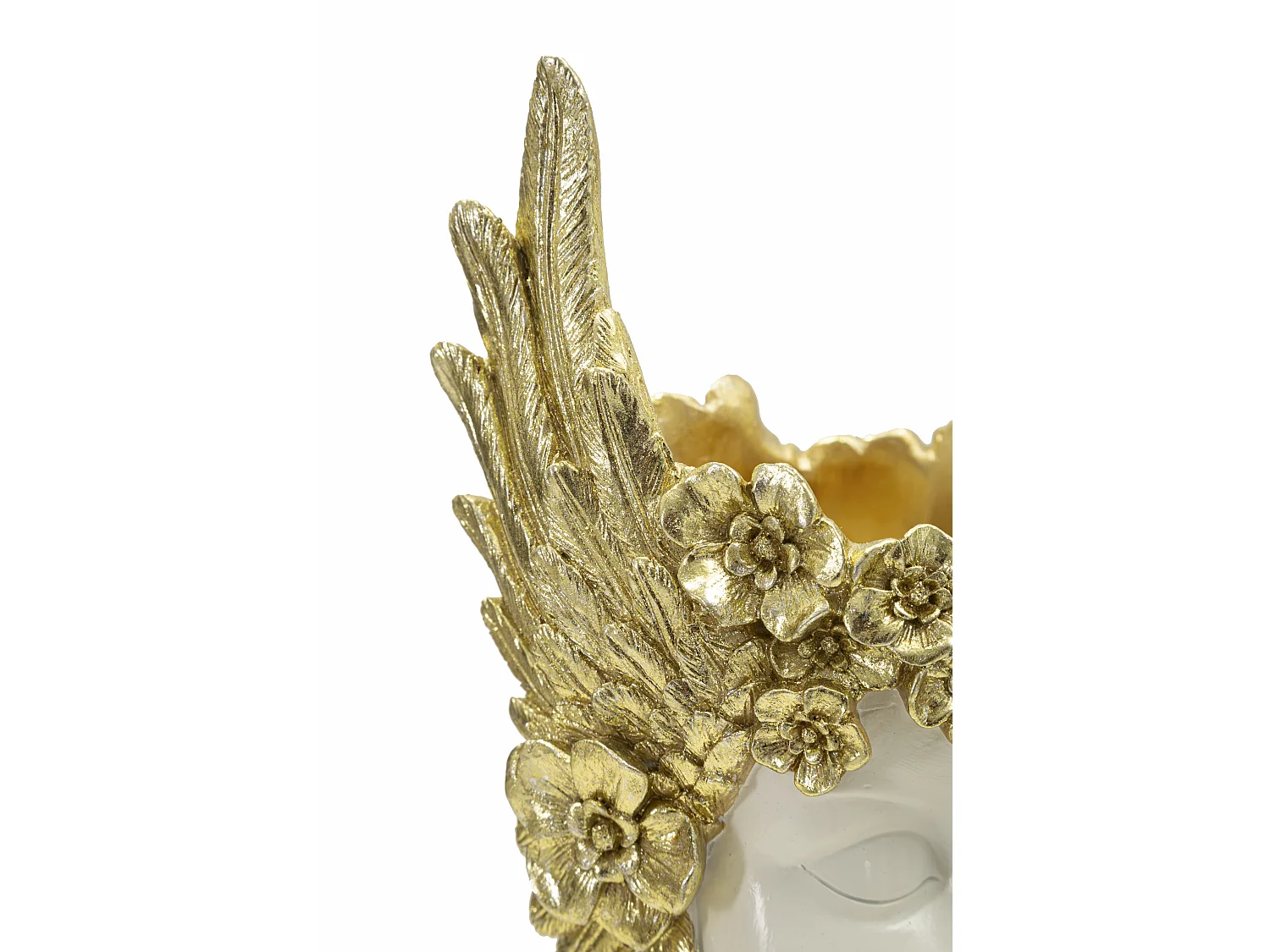 Statuette Buste Femme "Athena" 38cm Blanc & Or