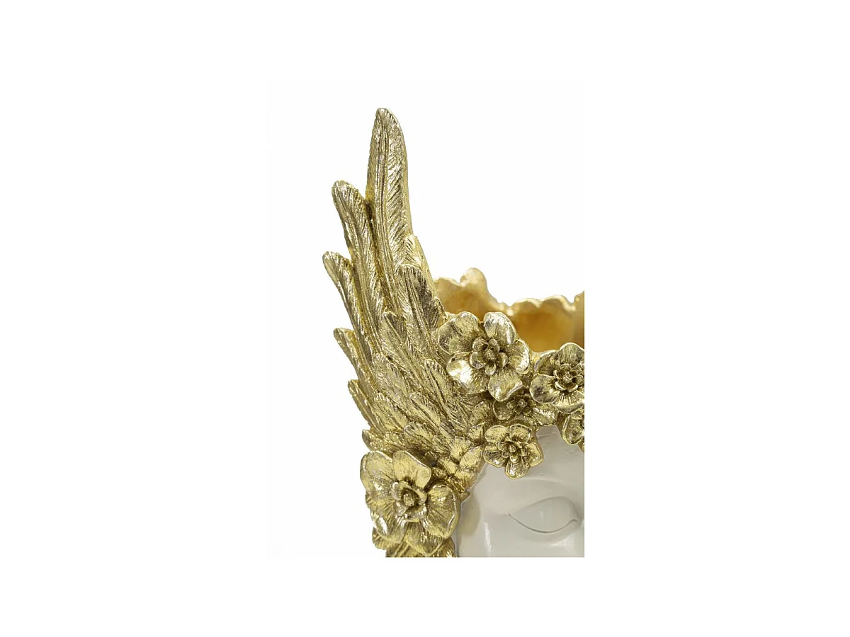 Busto di donna in resina dorata cm 17,5x17x38