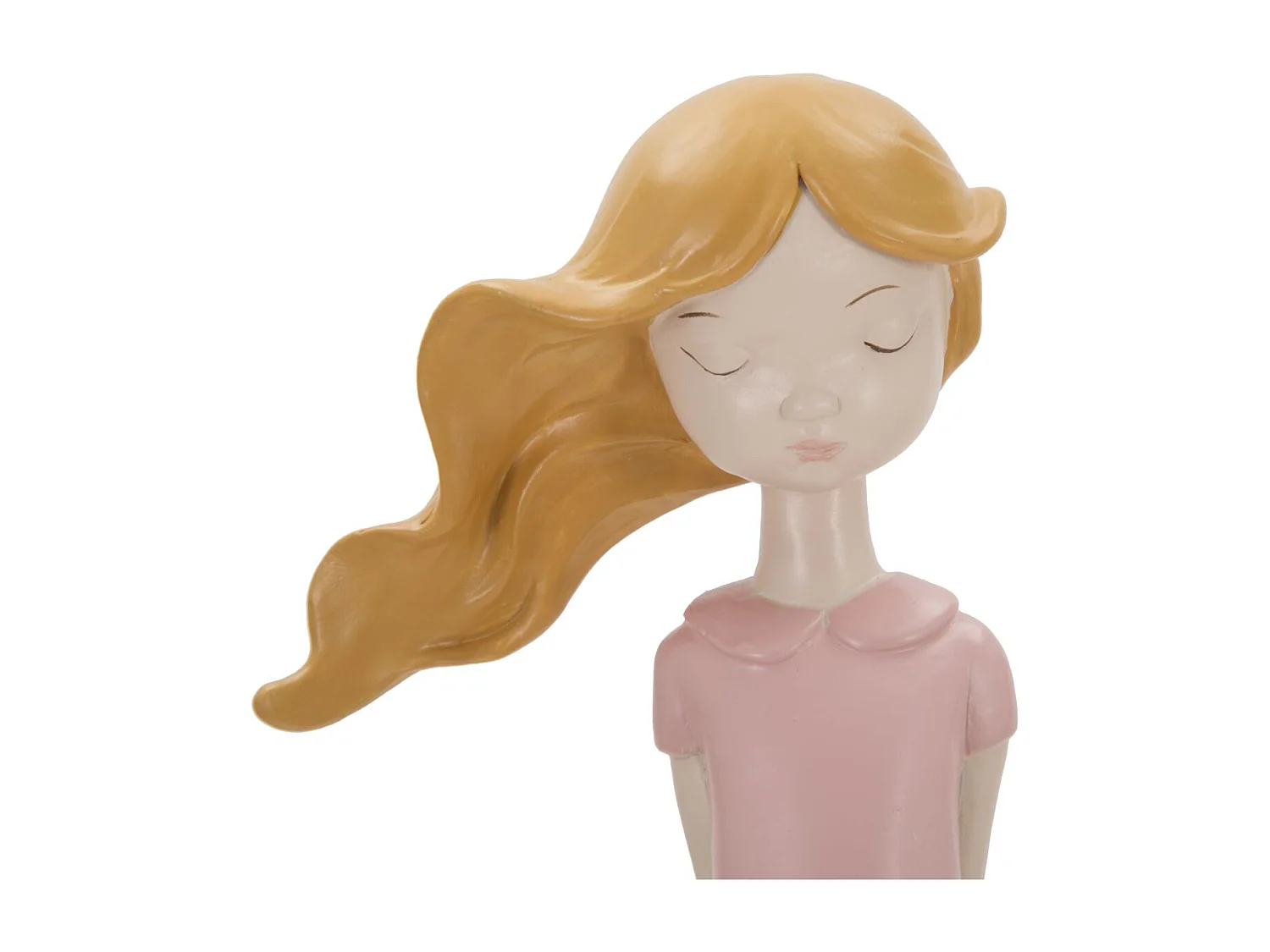 Statuetta di donna in resina rosa cm 12x9x40,5