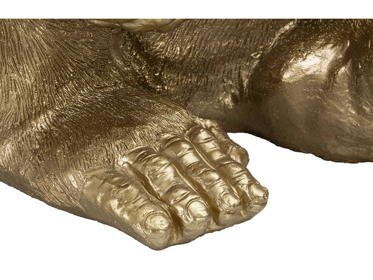 Gorilla seduto in resina dorato cm 64x53x82