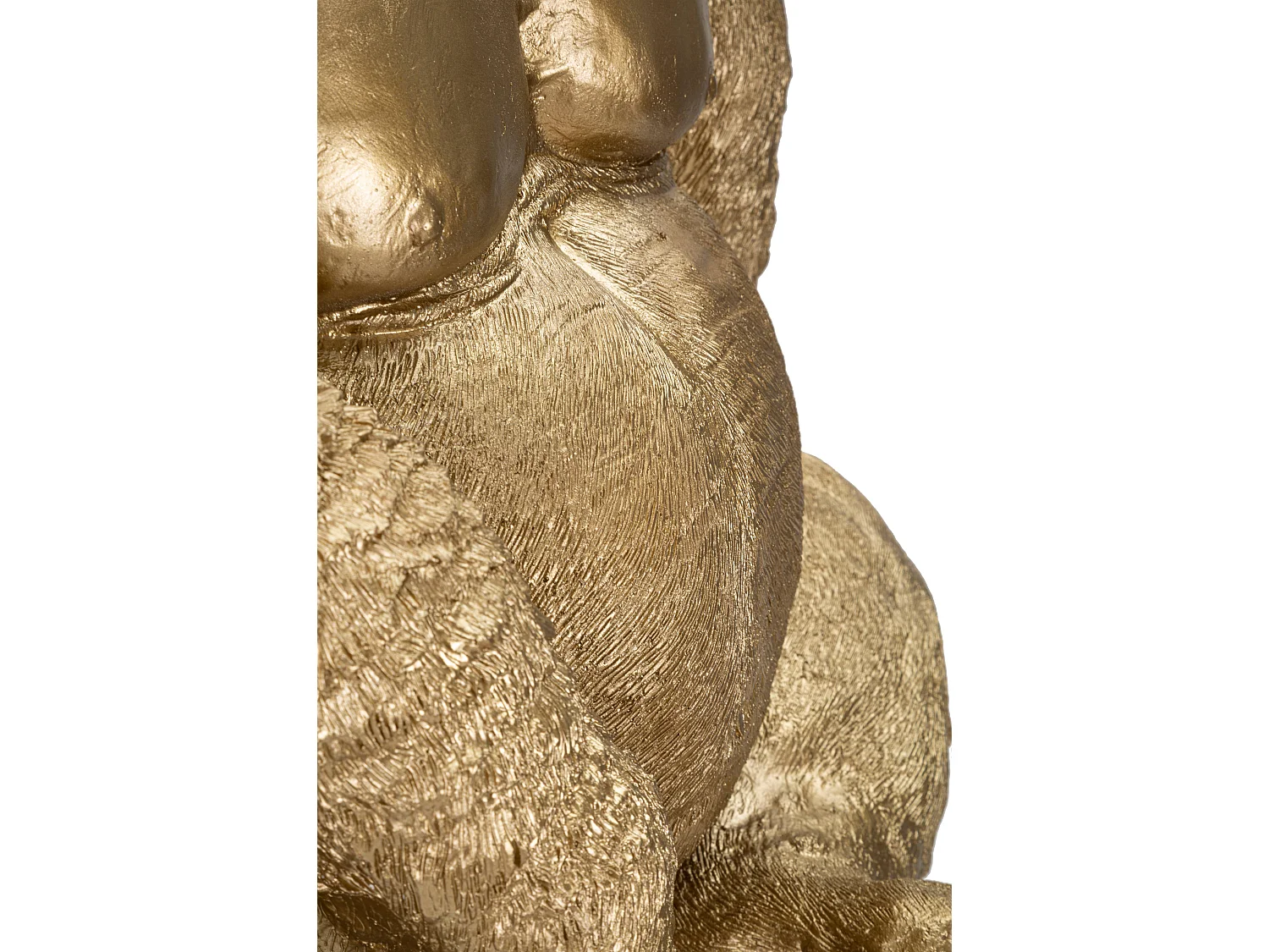 Gorilla seduto in resina dorato cm 64x53x82