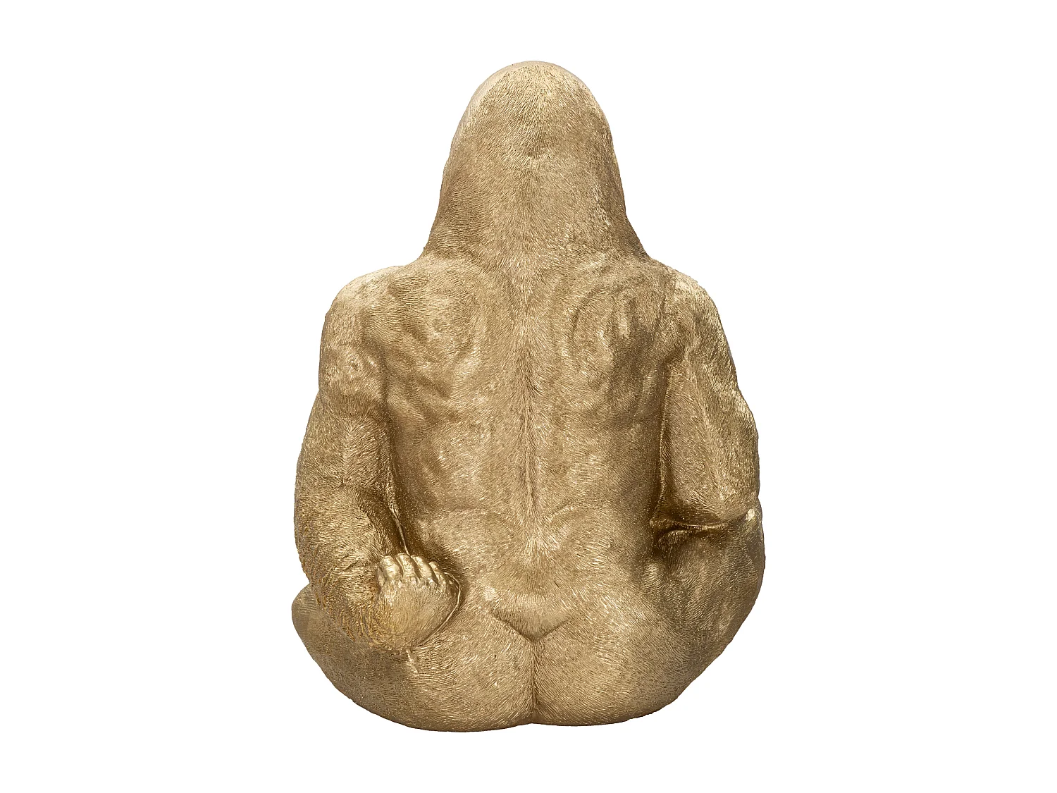 Gorilla seduto in resina dorato cm 64x53x82