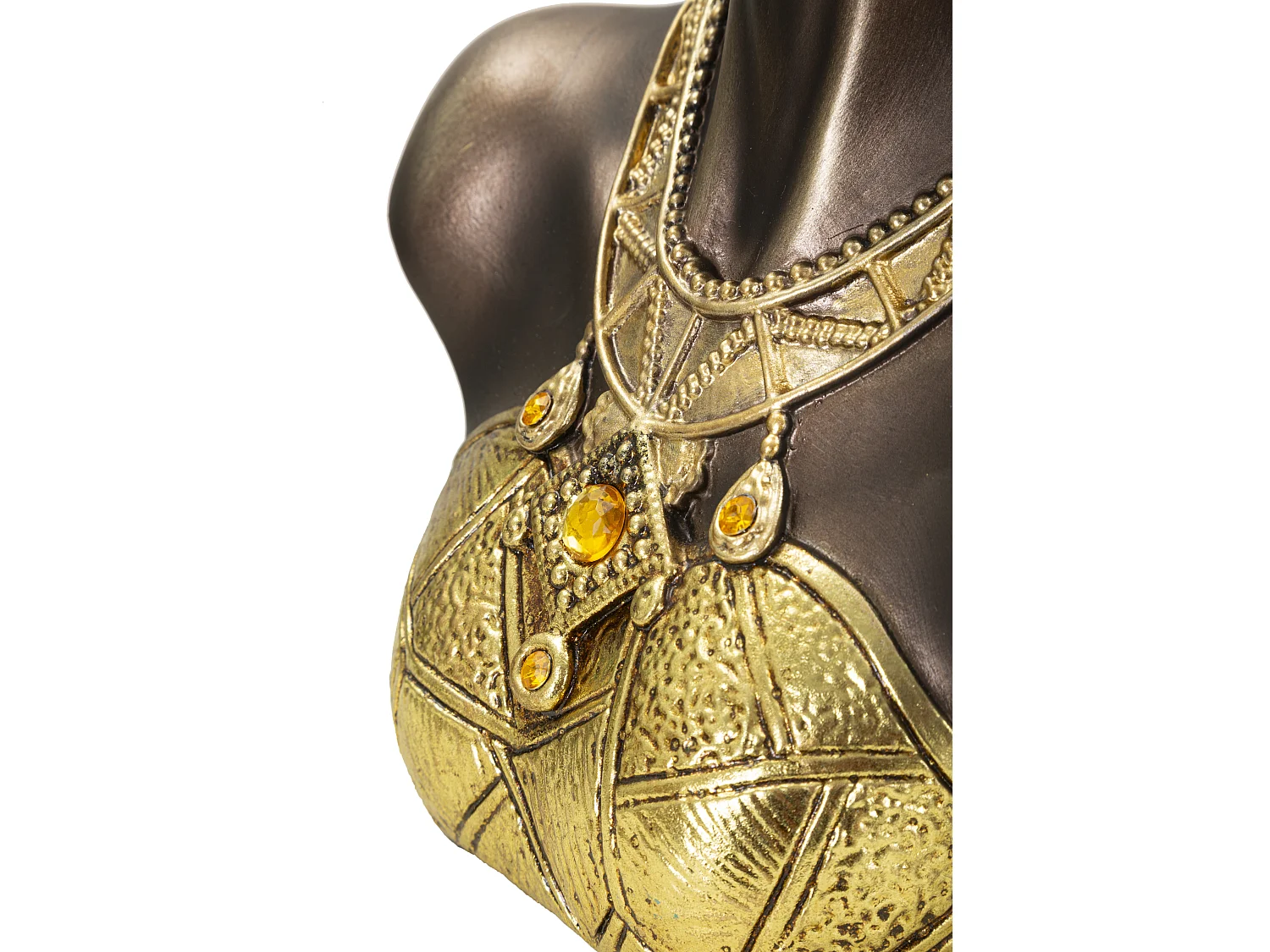 Buste Femme Africaine en Résine "Mumbasa" 39cm Or