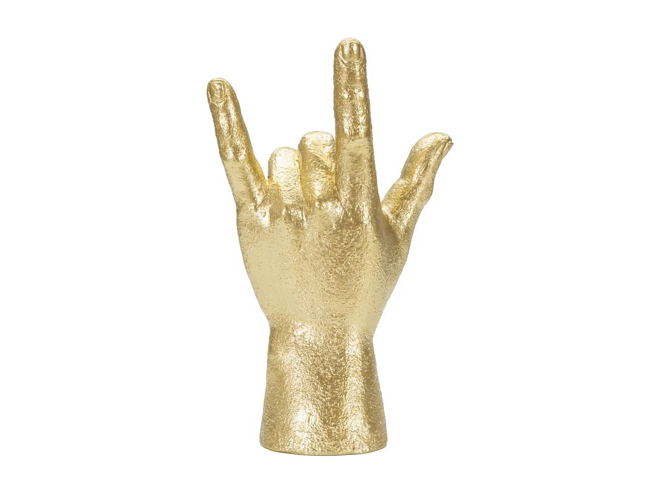 Main Déco en Résine "Signe Yeah" 23cm Or