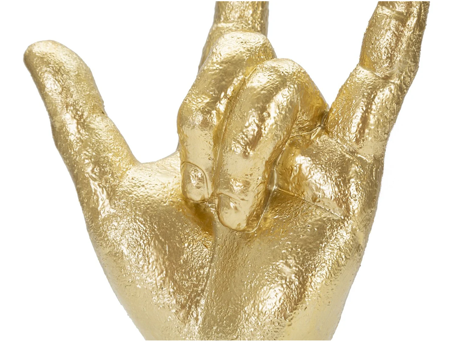 Dekofigur Hand aus Kunstharz goldfarben 14,5x7x23 cm