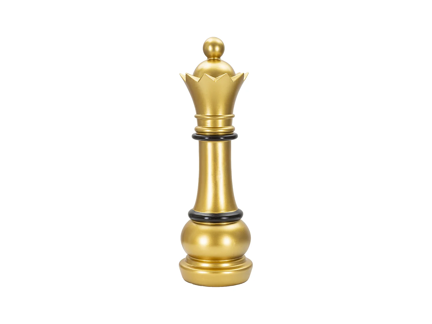 Reine des échecs en résine dorée et noire Ø cm 15x50