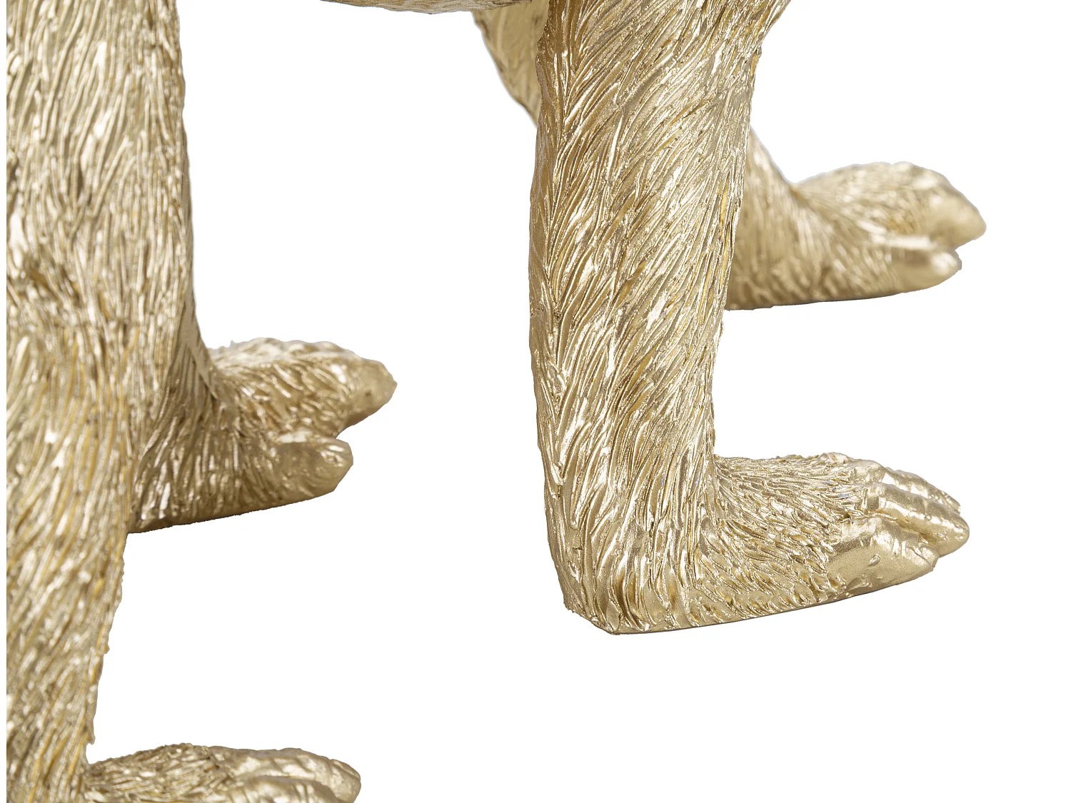 Statuette Déco Mère & Enfant "Singe" 29cm Or