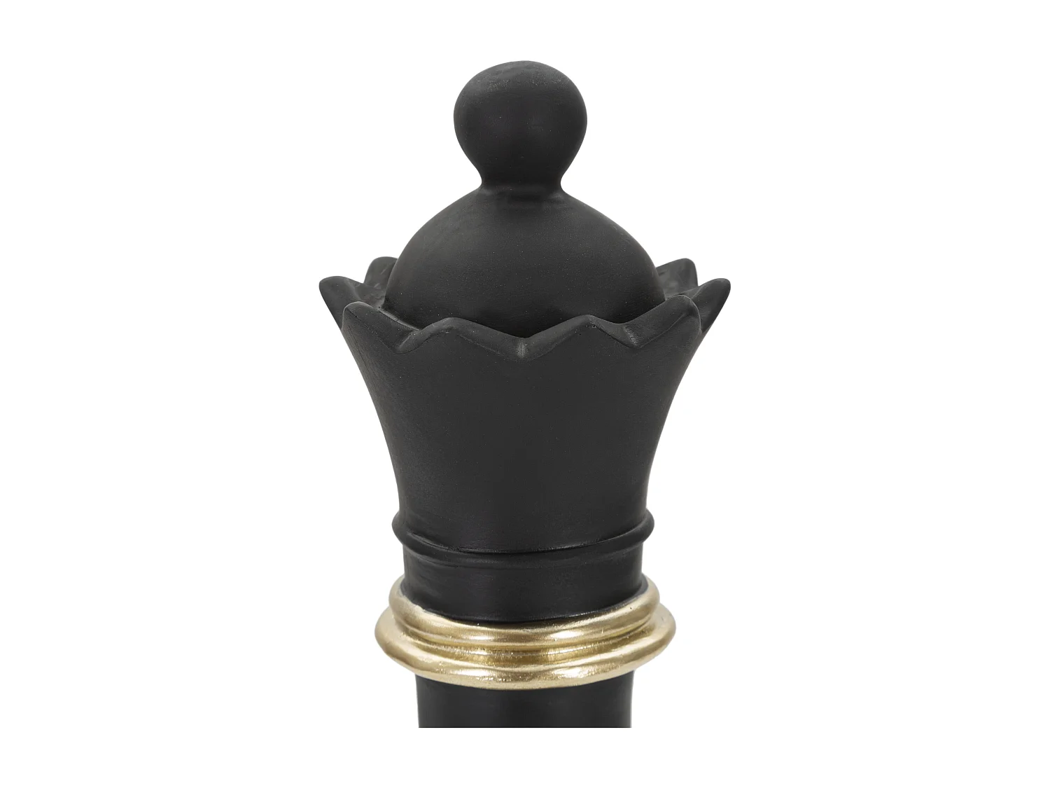 Reine des échecs en résine noire et dorée Ø cm 9x25,5