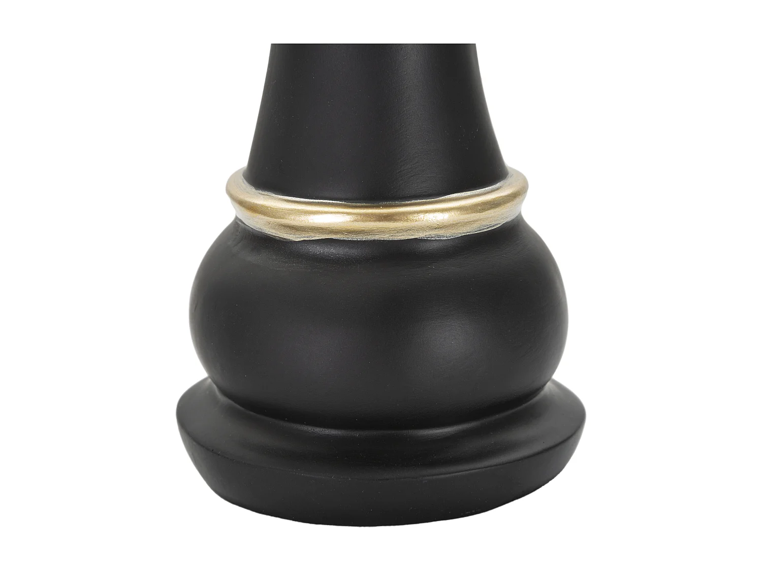 Reine des échecs en résine noire et dorée Ø cm 9x25,5