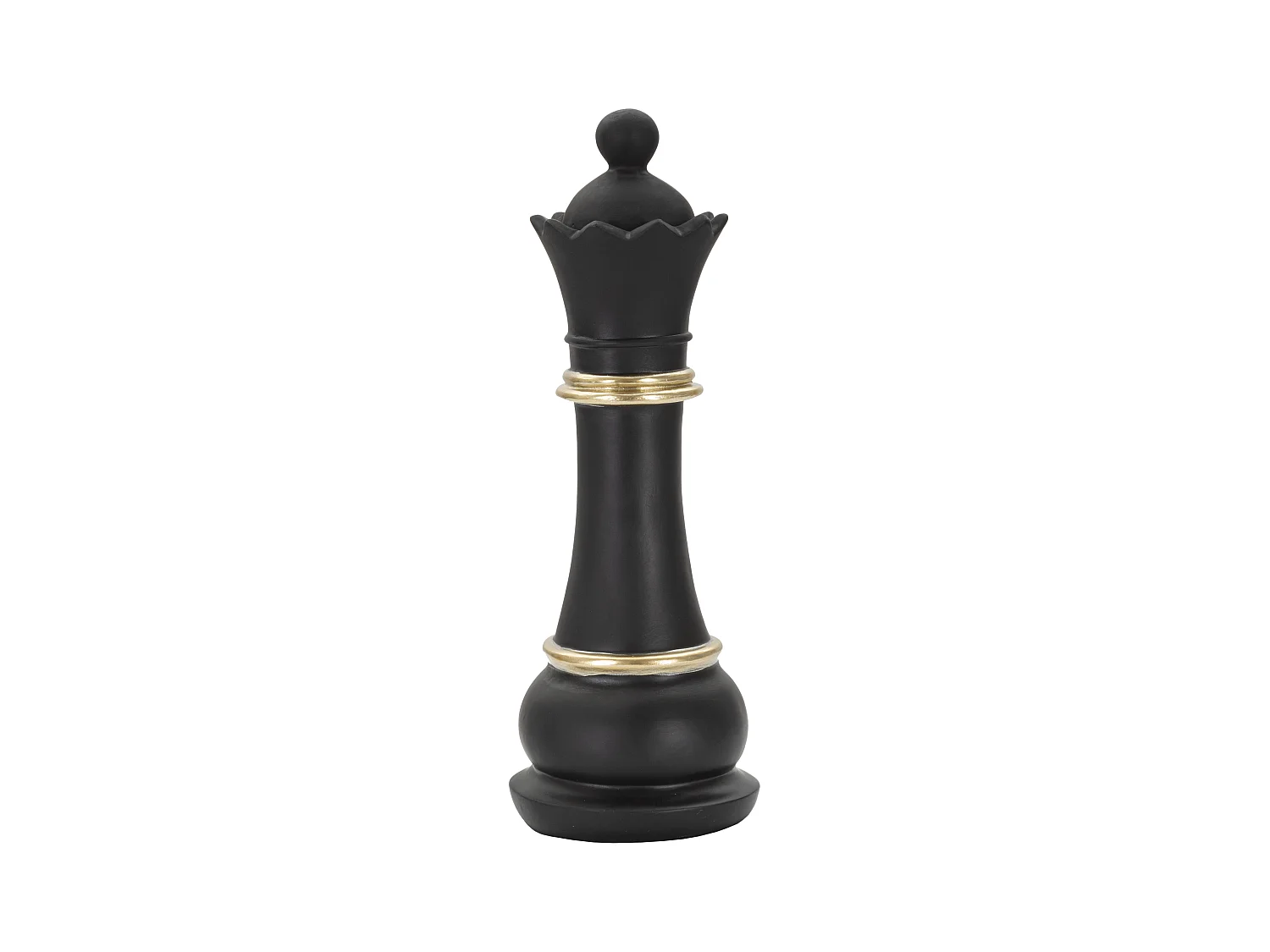 Reine des échecs en résine noire et dorée Ø cm 9x25,5