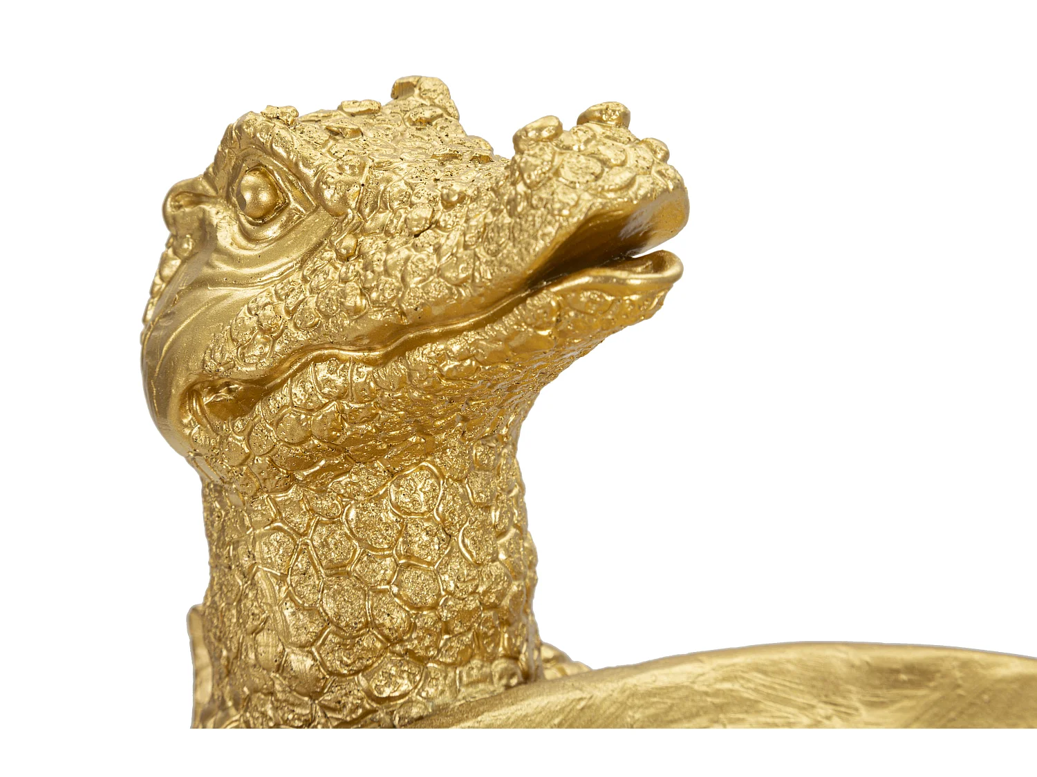 Coccodrillo in resina dorato cm 23x15,25x26,60