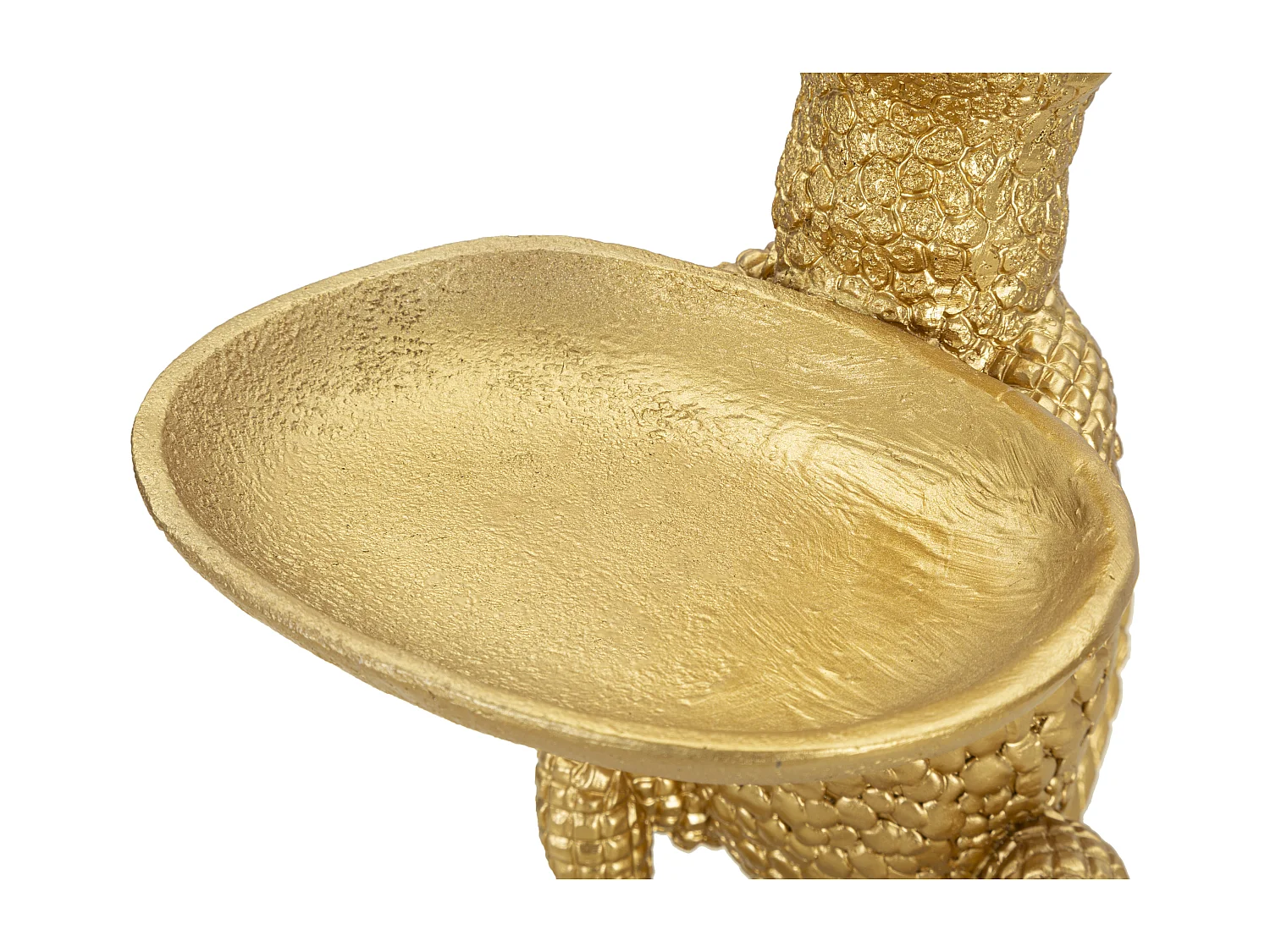 Coccodrillo in resina dorato cm 23x15,25x26,60