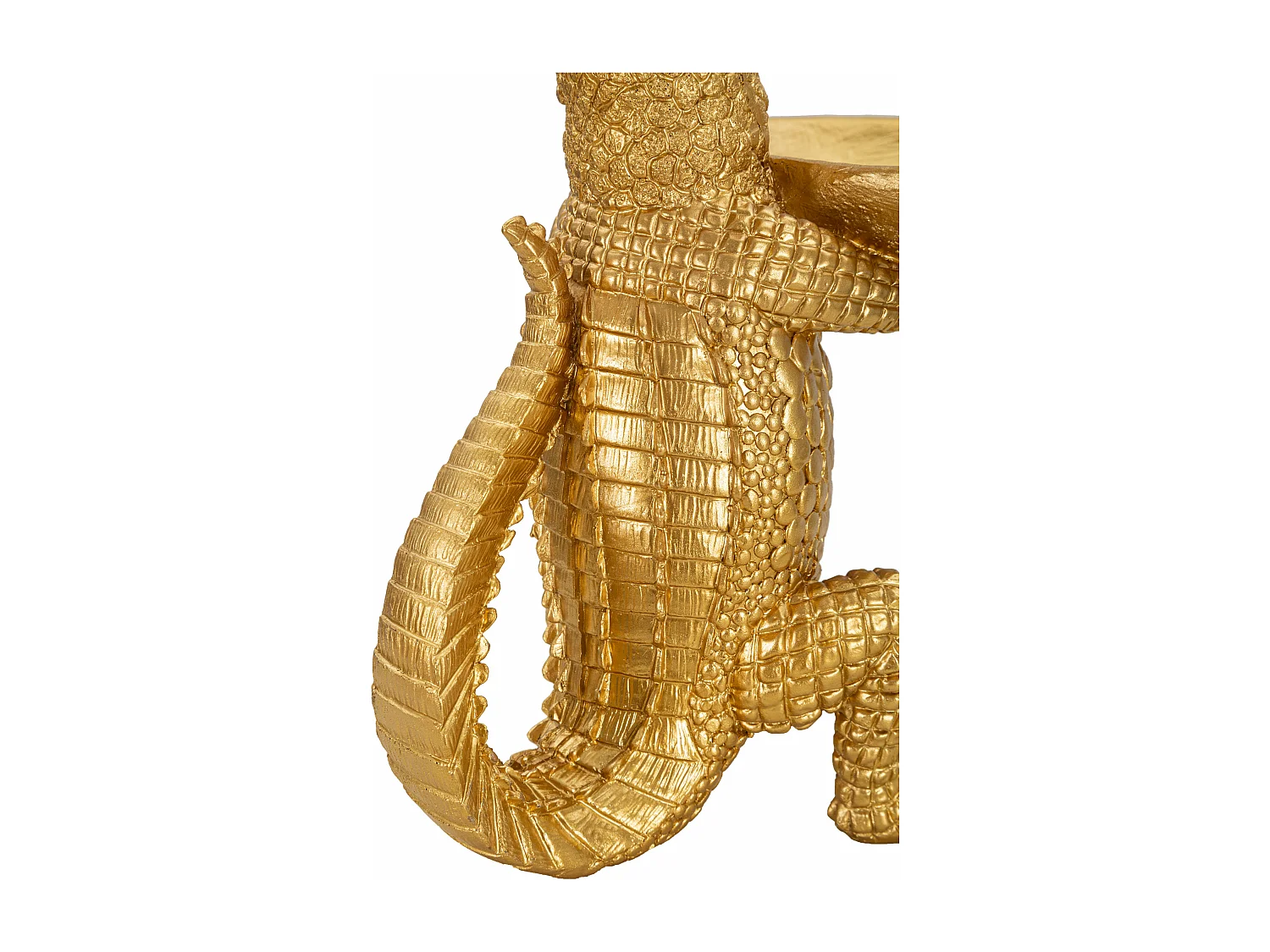 Coccodrillo in resina dorato cm 23x15,25x26,60