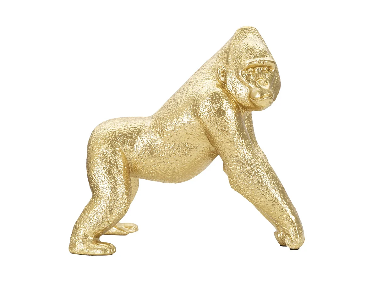 Gorillabeeld in gouden hars 24,3x13,9x22,8 cm