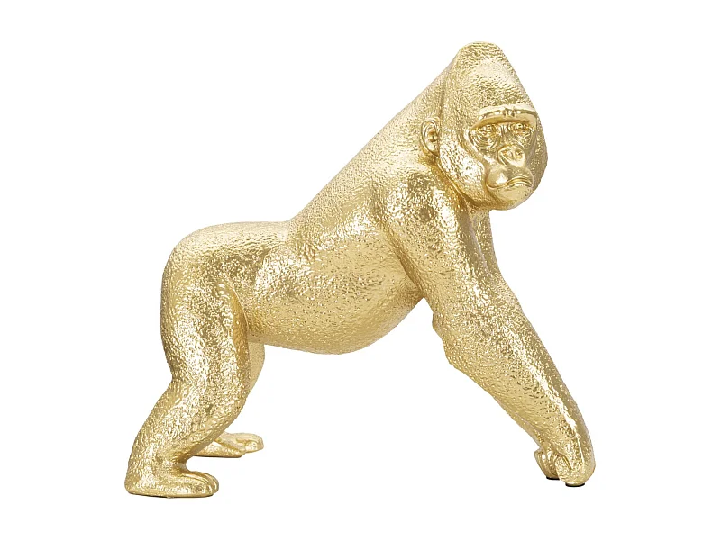 Statuette Design en Résine "Gorille" 24cm Or