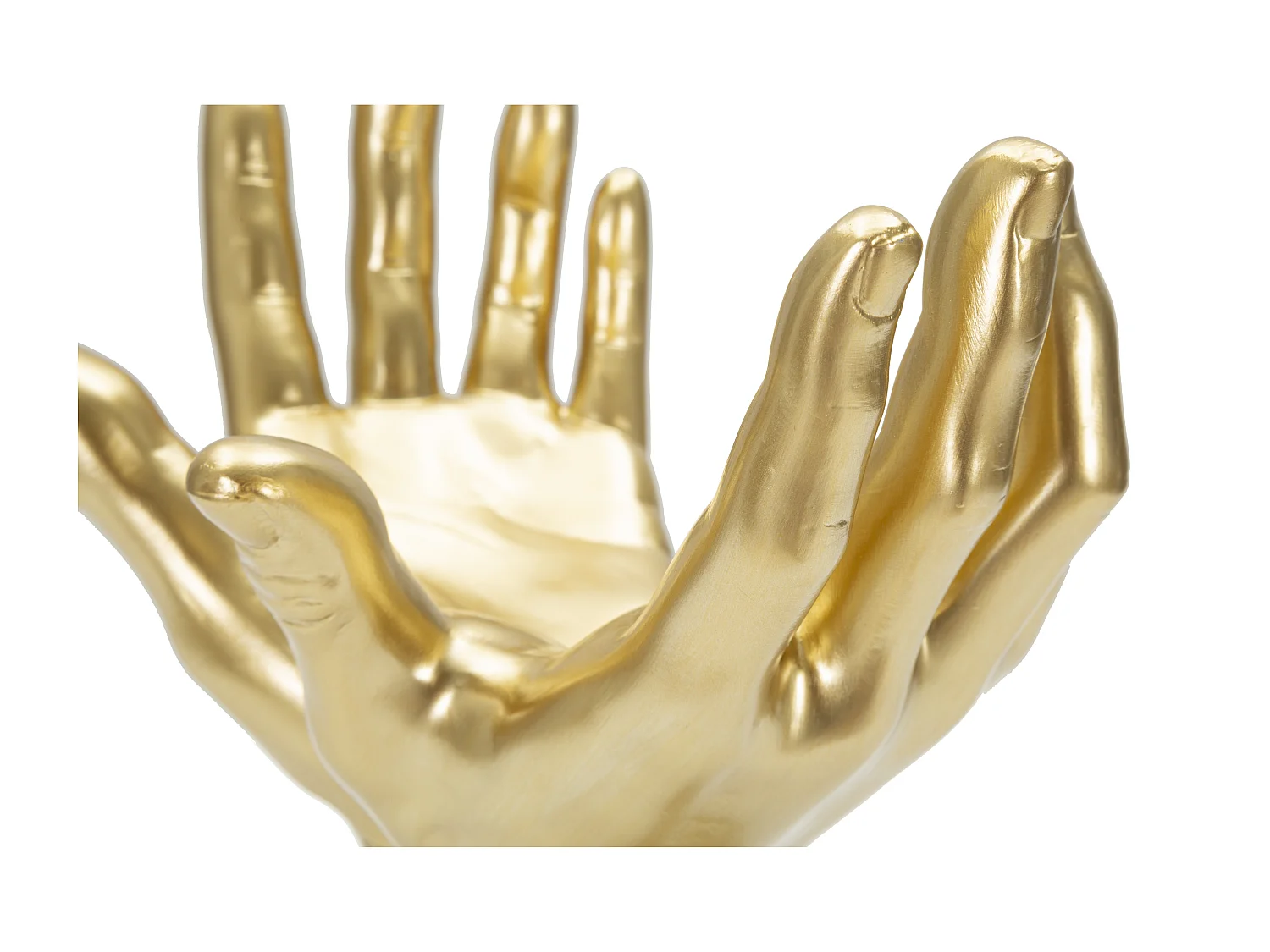 Mains Déco en Résine "Signe Peace" 24cm Or