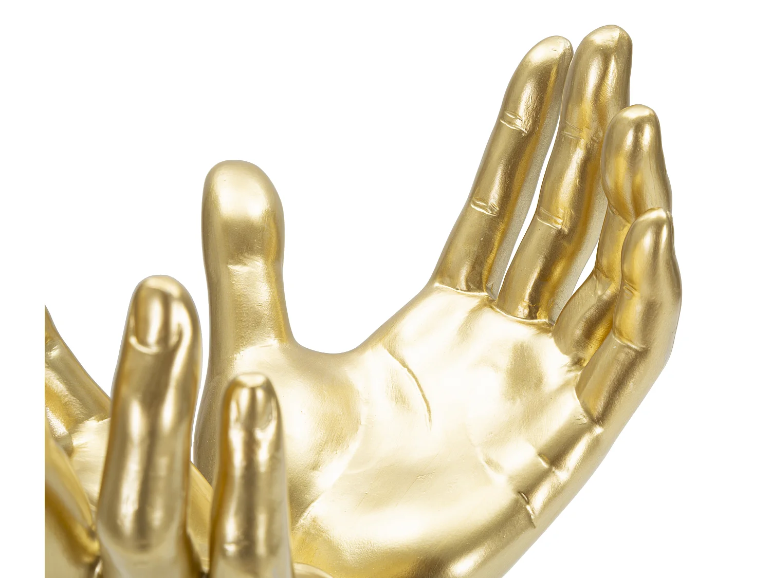 Mains Déco en Résine "Signe Peace" 24cm Or