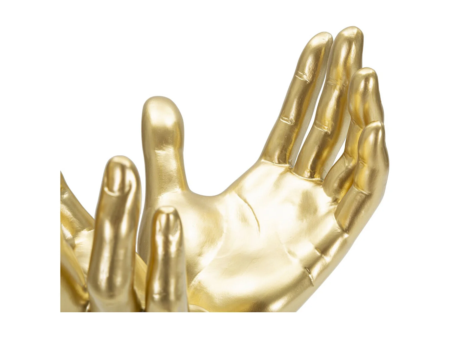 Mains Déco en Résine "Signe Peace" 24cm Or