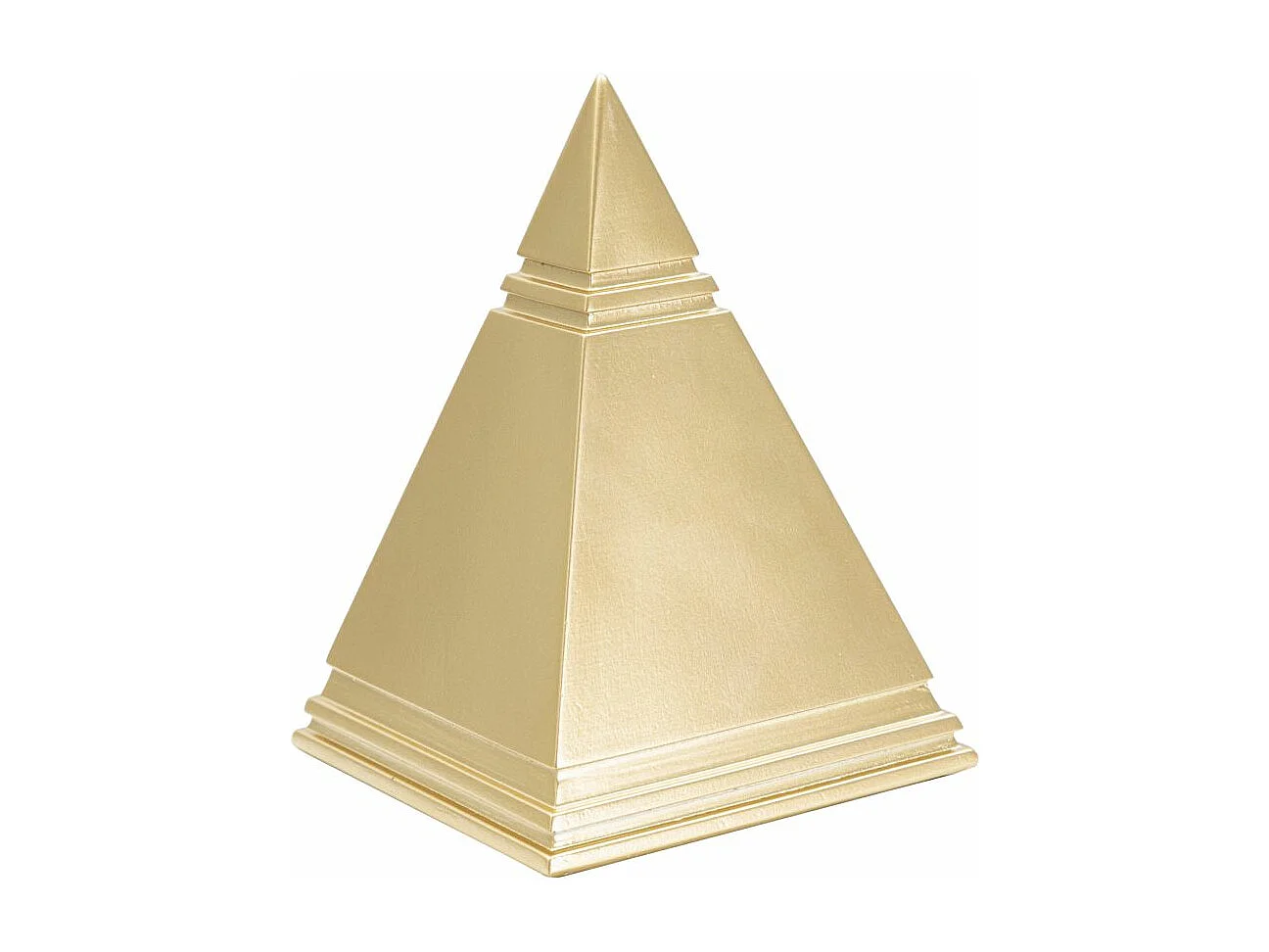 Piramide in metallo dorata cm 11,5x11,5x15,5