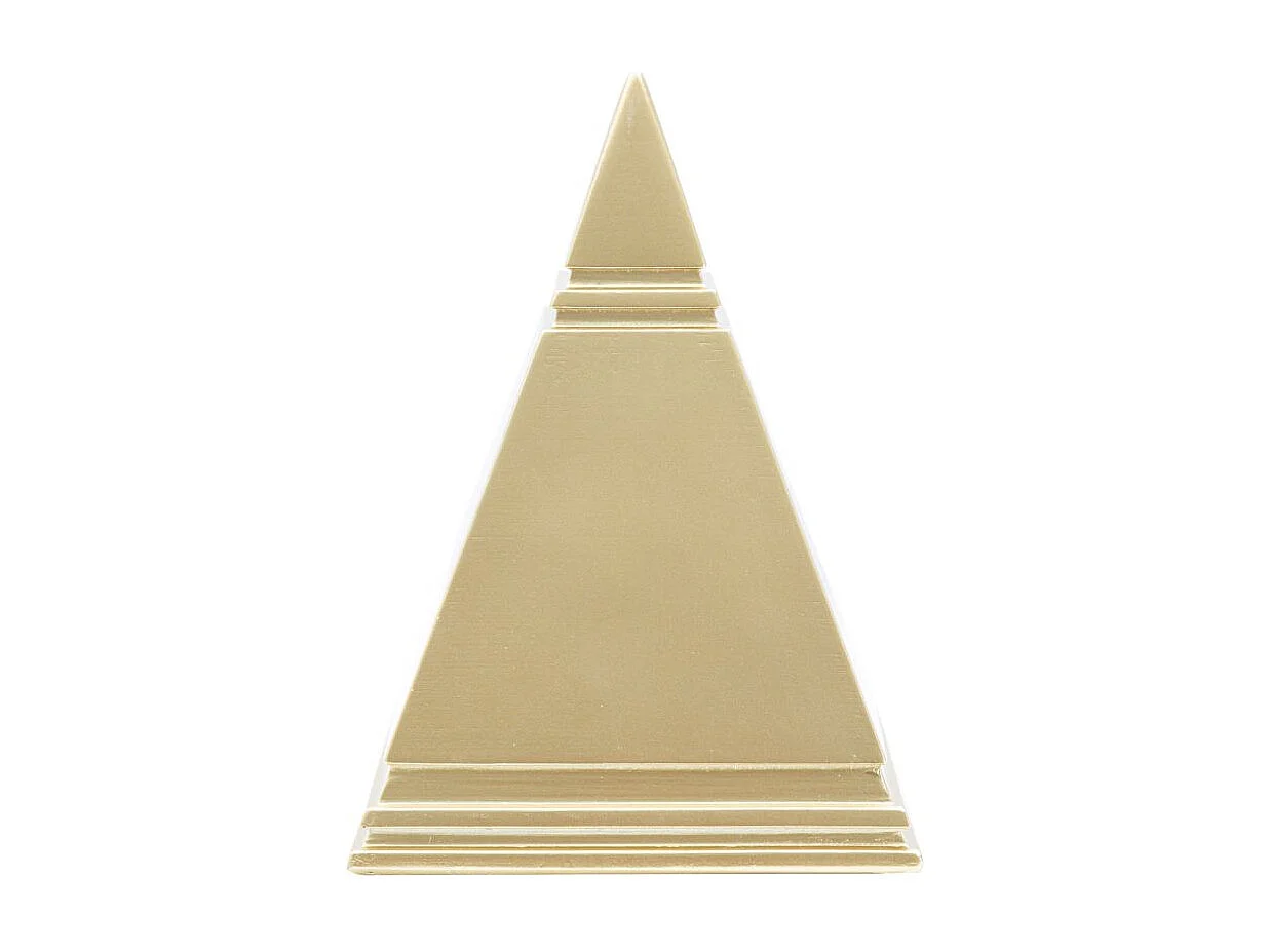 Pyramide Déco en Résine "Ellios" 15cm Or