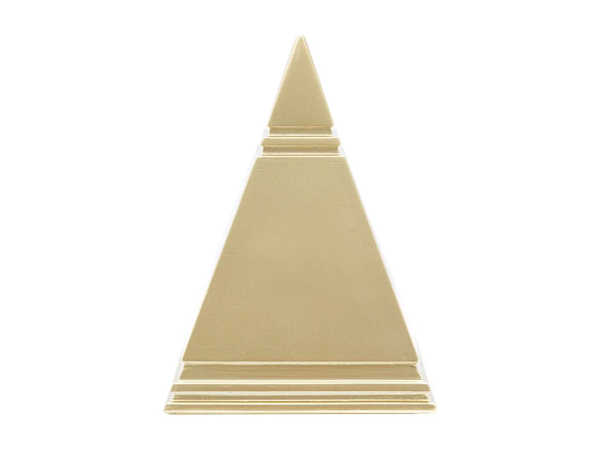 Pyramide Déco en Résine "Ellios" 15cm Or