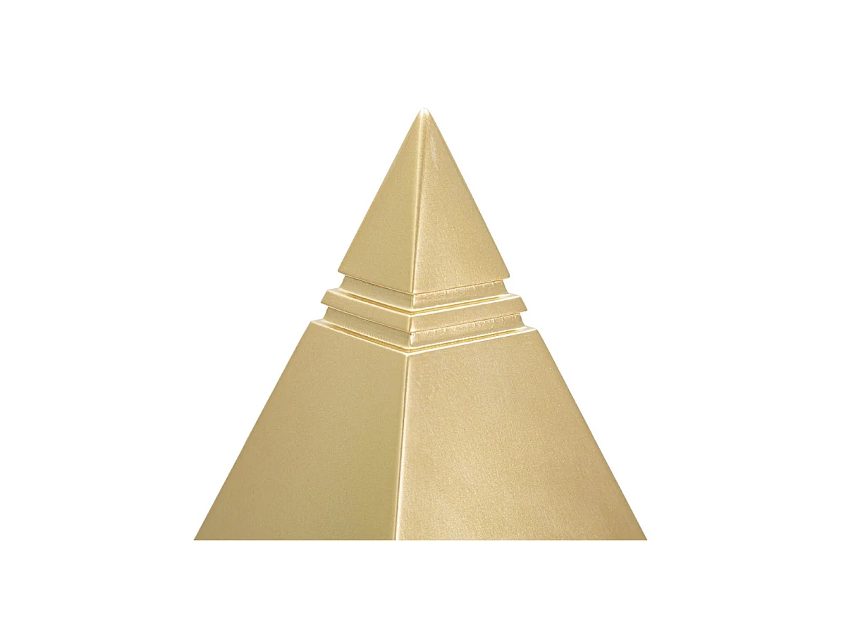 Gouden metalen piramide 11,5x11,5x15,5 cm
