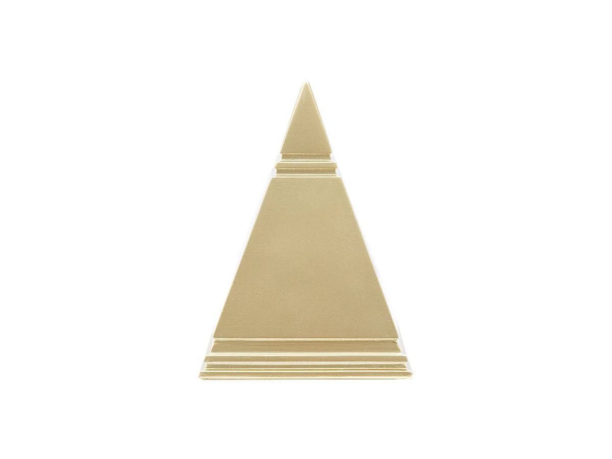 Gouden metalen piramide 11,5x11,5x15,5 cm