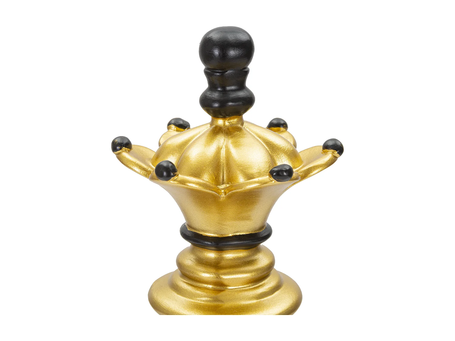 Regina degli scacchi in resina dorata e nera Ø cm 12x37