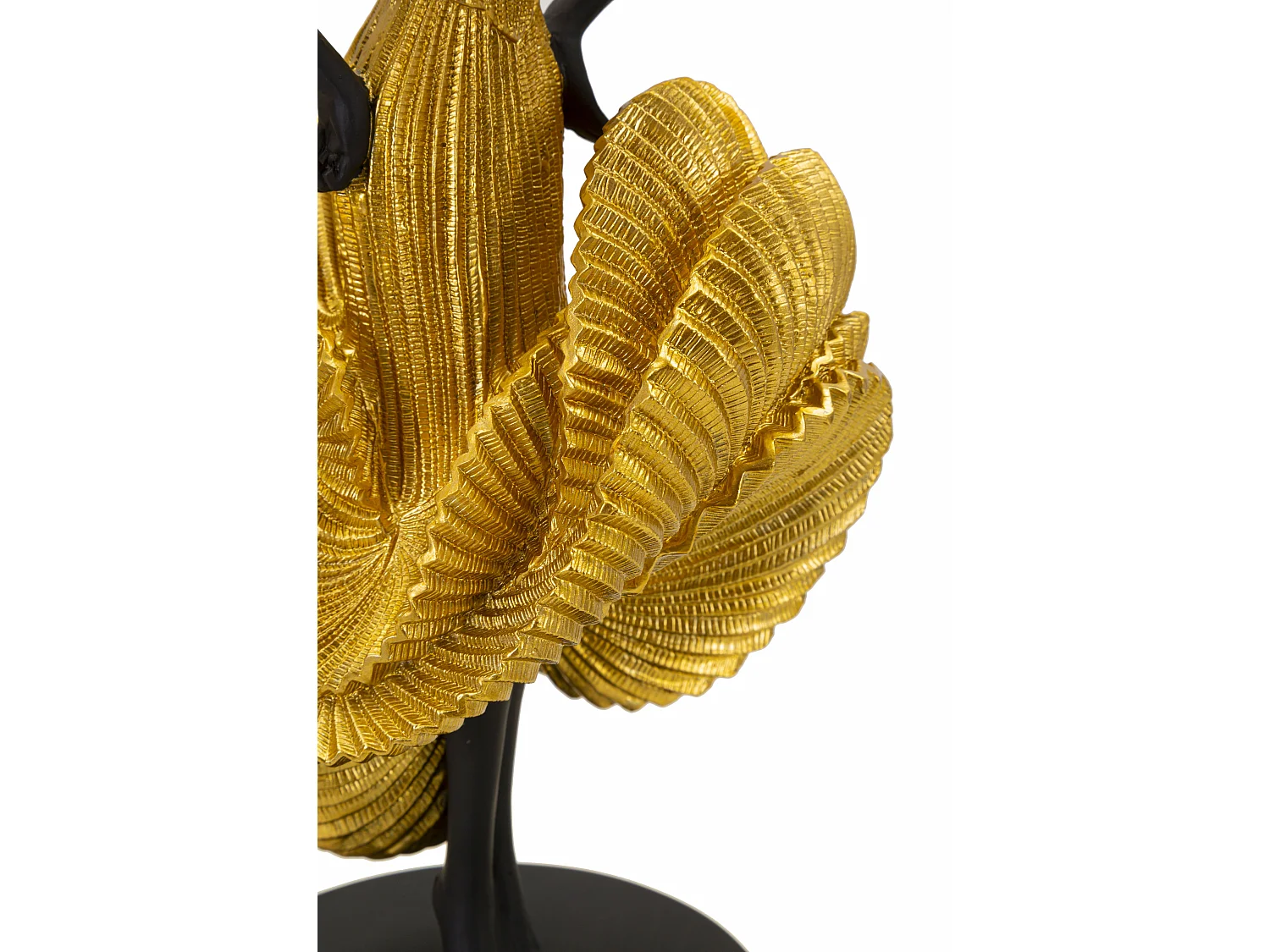 Statuetta di donna in resina dorata cm 16,5x15x36