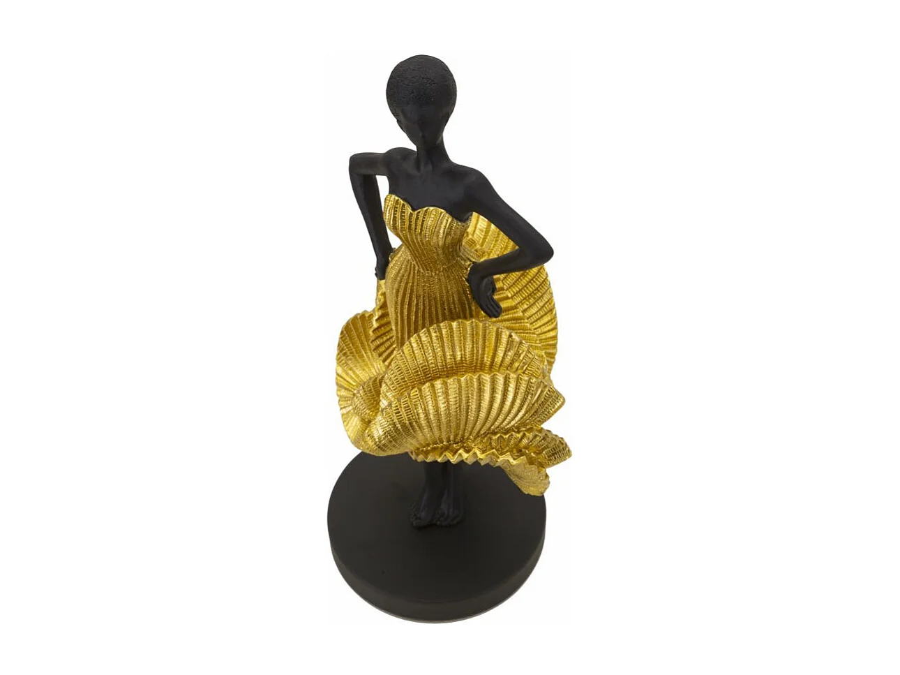 Statuette Déco Femme Danseuse "Fashion" 36cm Or