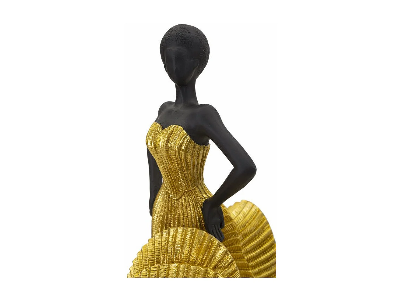 Statuette Déco Femme Danseuse "Fashion" 36cm Or
