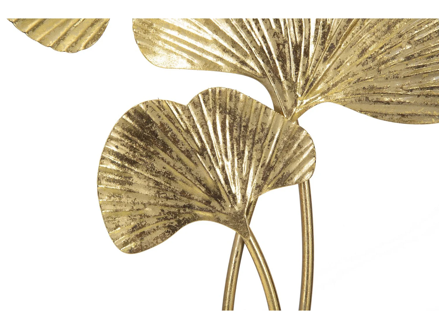 Sculpture en métal doré avec base noire cm 24,5x10,5x40,5