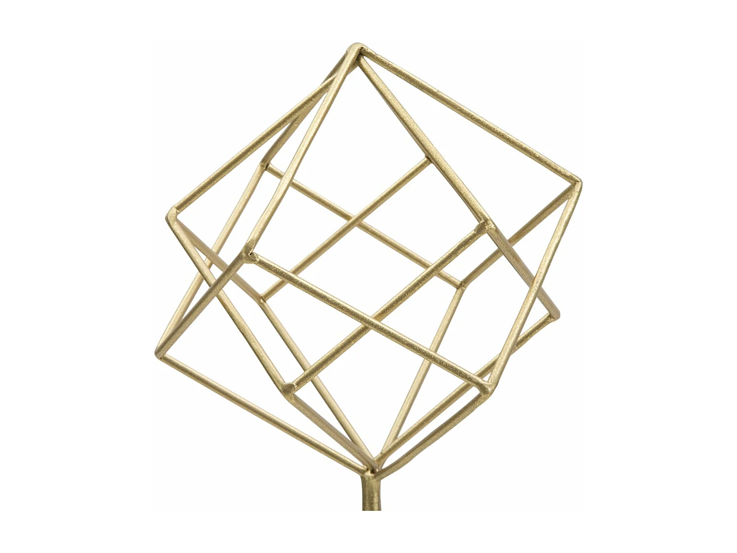 Gouden metalen sculptuur met witte marmeren voet 16x18x52,5 cm