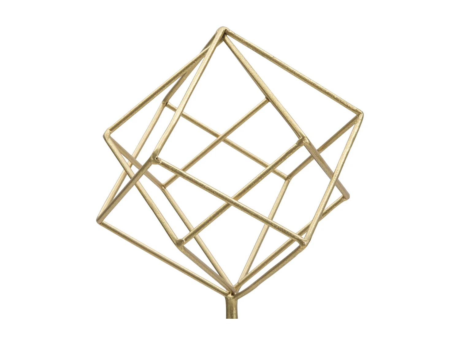 Objet Déco en Métal "Cube" 52cm Or