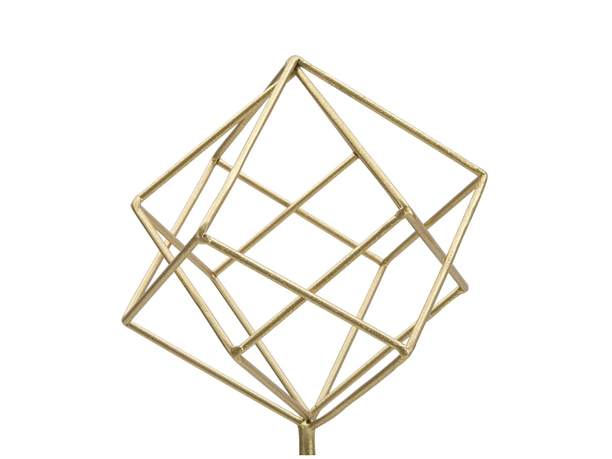 Objet Déco en Métal "Cube" 52cm Or
