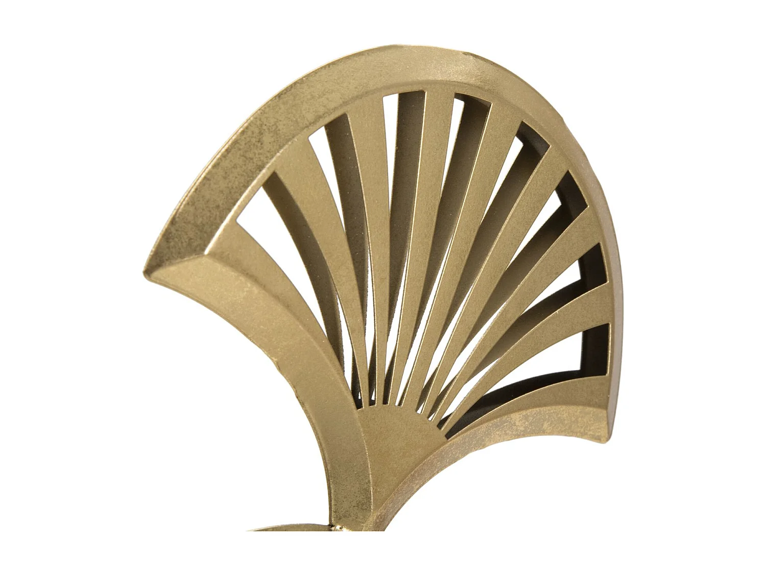 Scultura in metallo dorata con base rettangolare nera cm 23,5x10x44