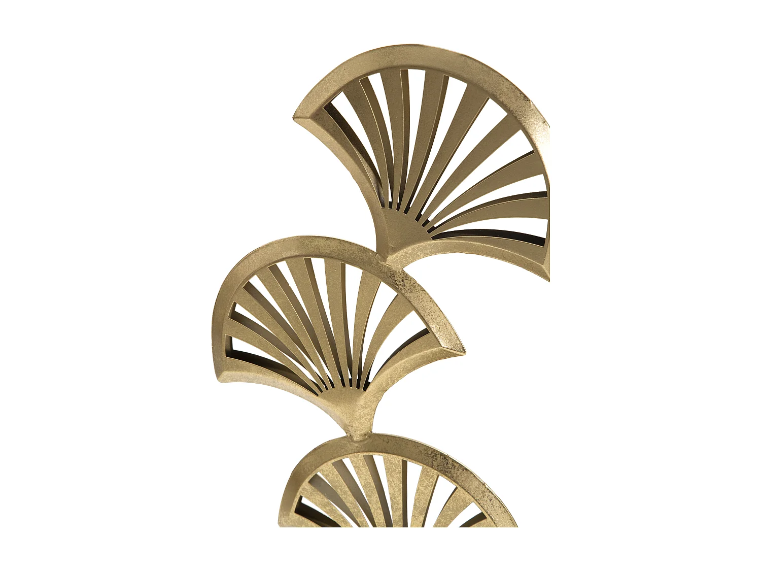 Scultura in metallo dorata con base rettangolare nera cm 23,5x10x44