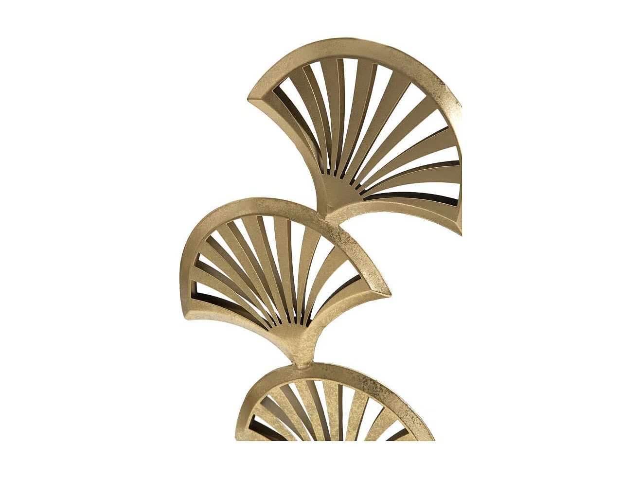 Objet Déco en Métal "3 Feuilles" 44cm Or