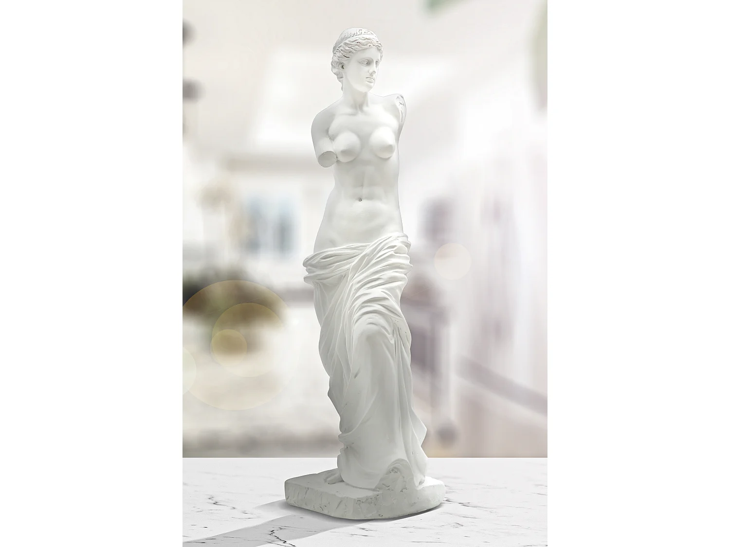 Statuette Sculpture "Femme" 49cm Blanc