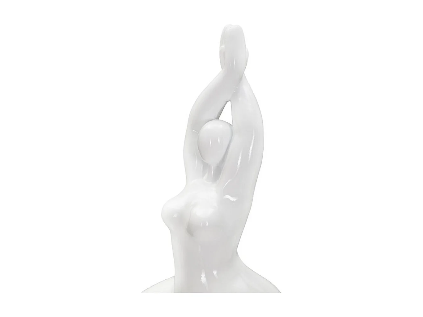 Statuette Femme Debout en Résine "Yoga" 45cm Blanc