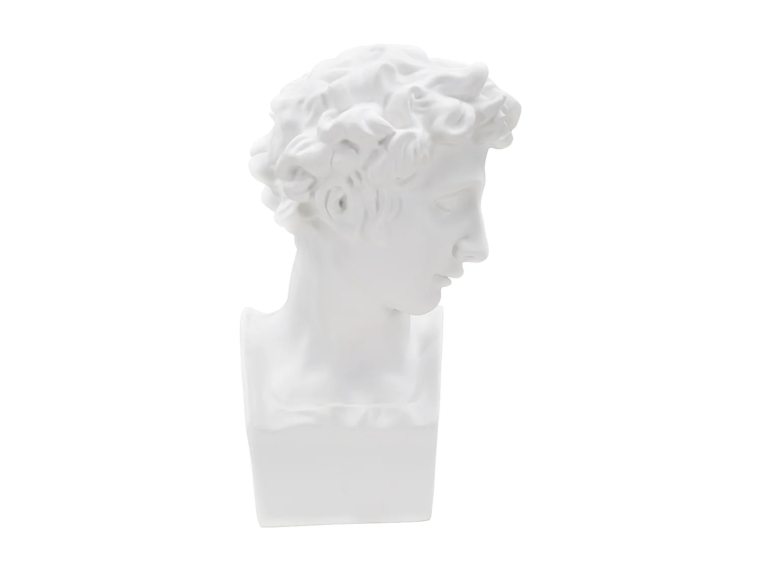 Statuette Tête Déco "Jeune Homme" 30cm Blanc