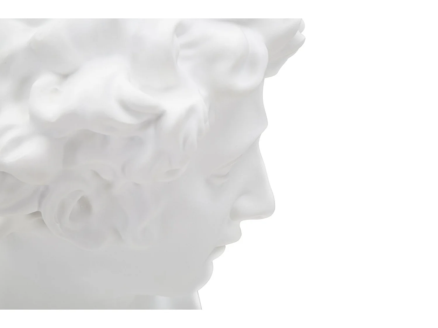 Statuette Tête Déco "Jeune Homme" 30cm Blanc