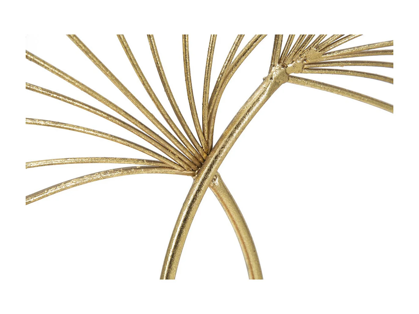 Objet Déco en Métal "Feuilles" 35cm Or