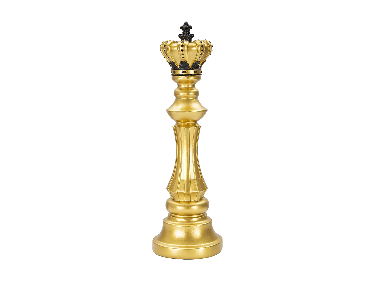 Pièce d'Échec Déco en Résine "Roi Couronne" 40cm Or