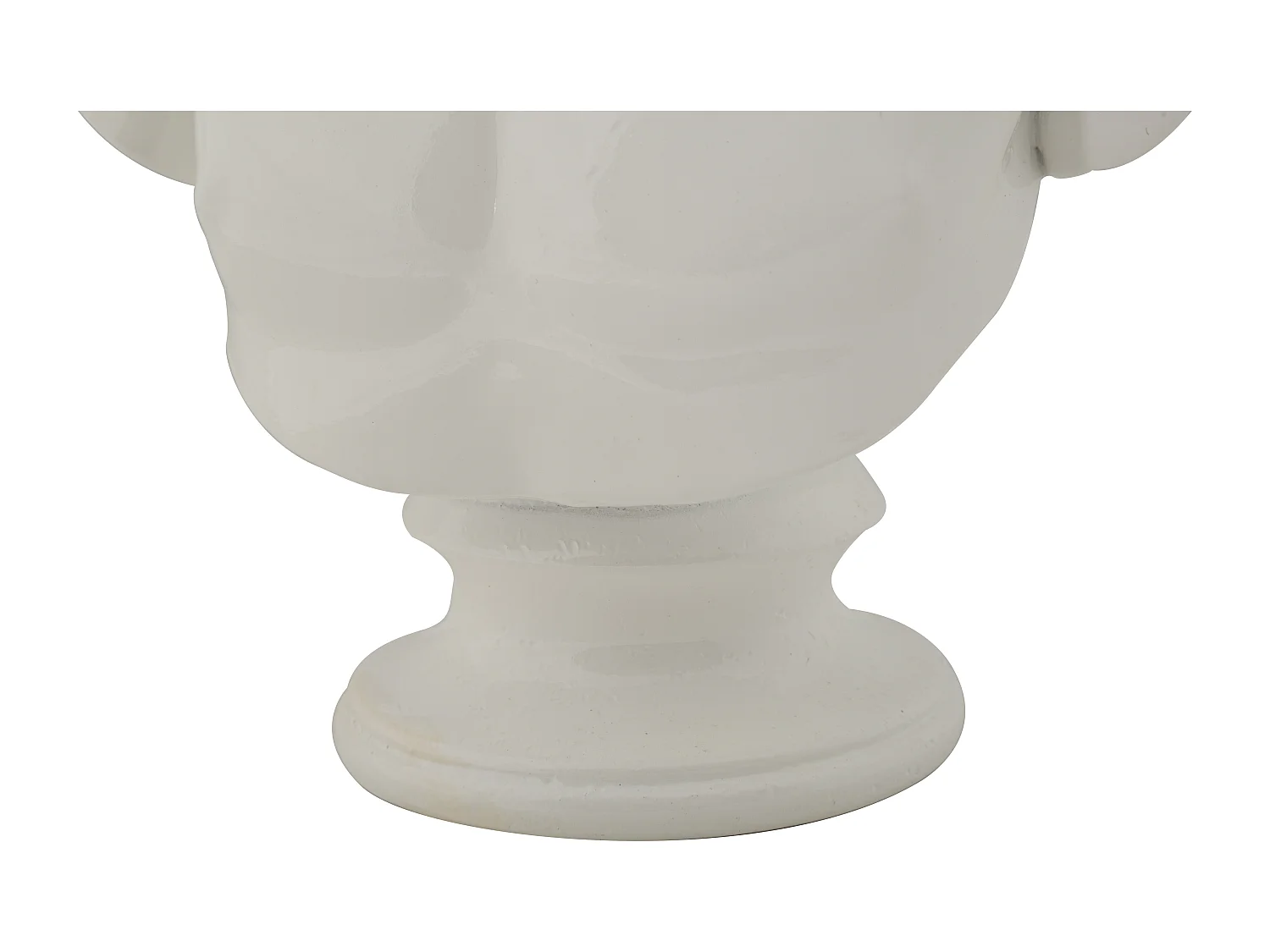 Scultura a forma di busto di uomo in resina bianca cm 18,2x12,8x25