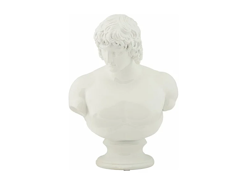 Buste Homme en Résine "Centurion" 25cm Blanc