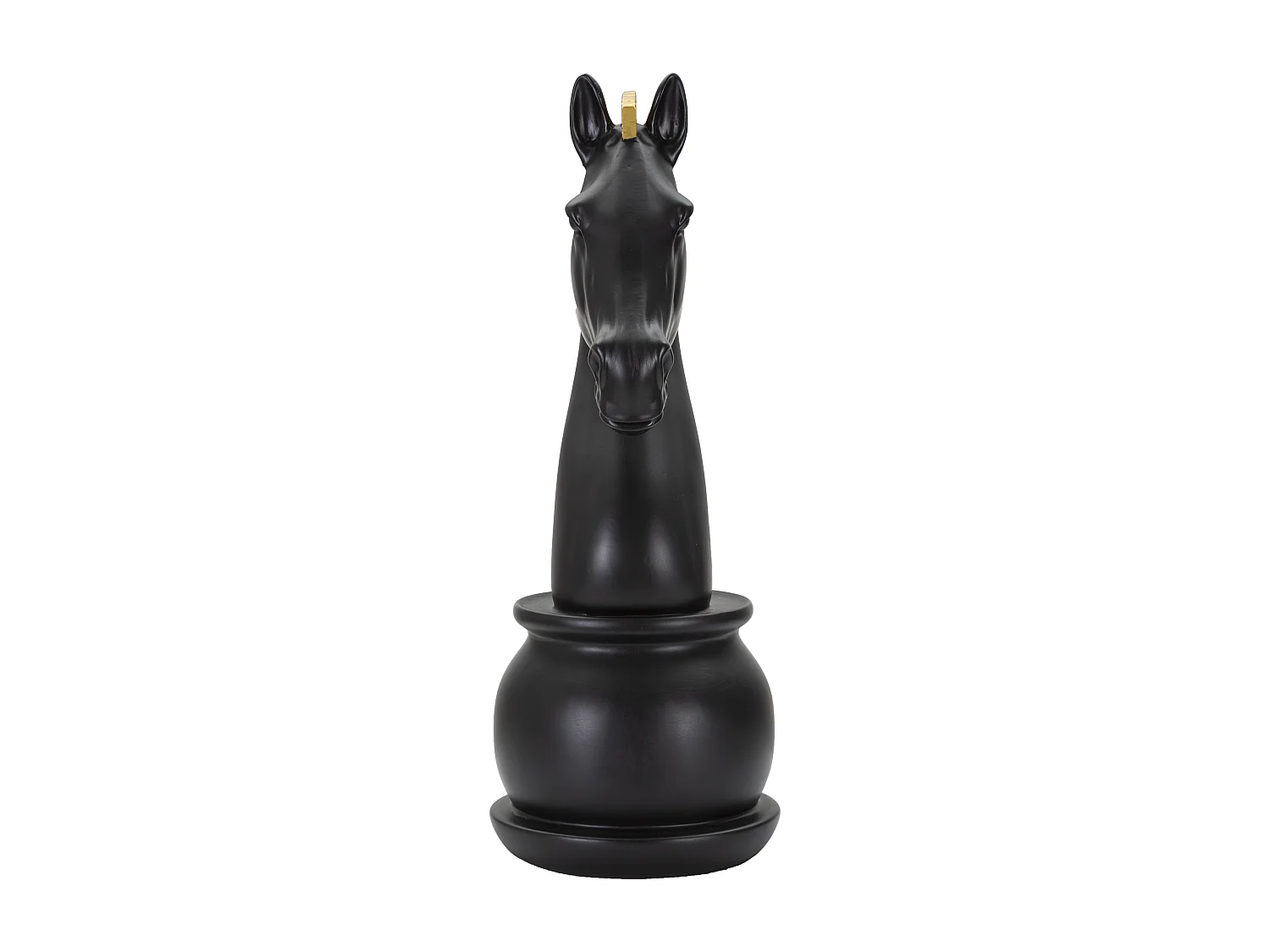 Pièce d'Échec Déco en Résine "Cavalier" 50cm Noir