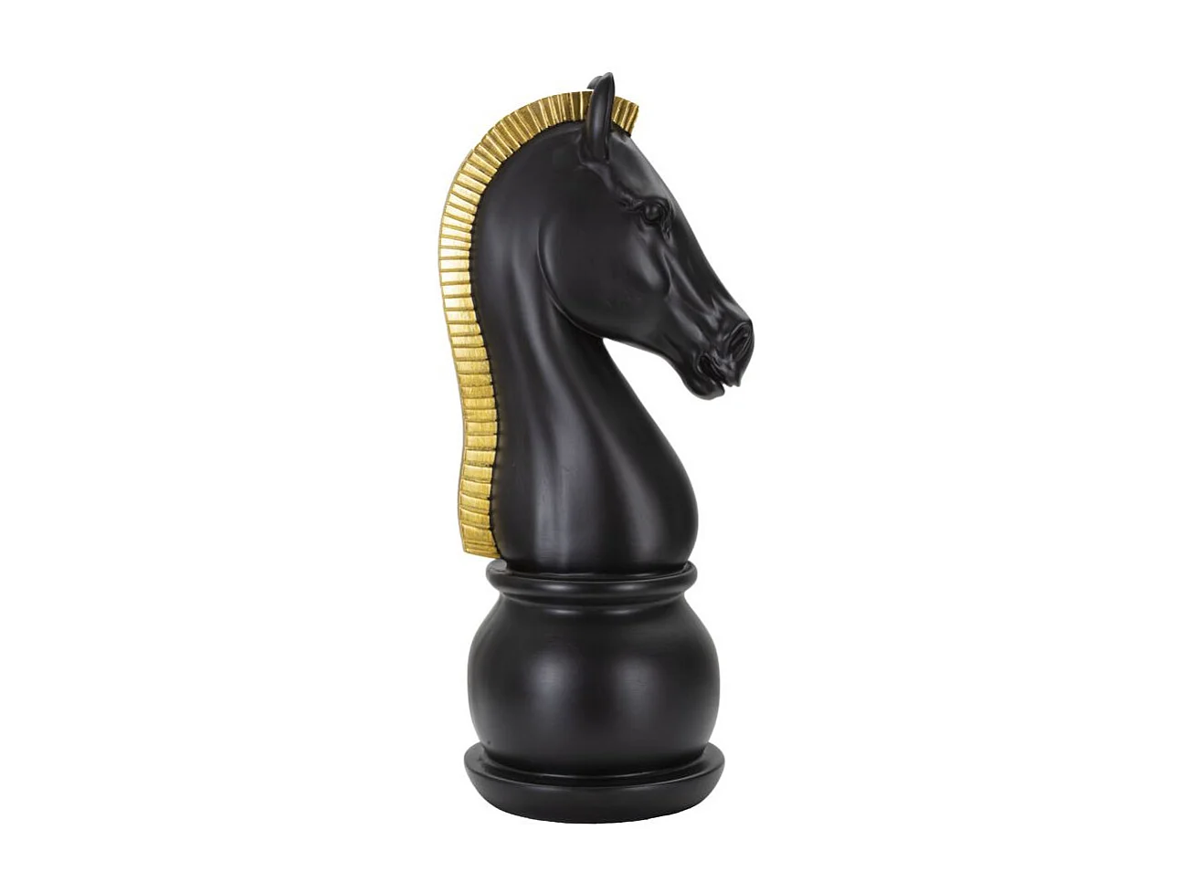 Pièce d'Échec Déco en Résine "Cavalier" 50cm Noir
